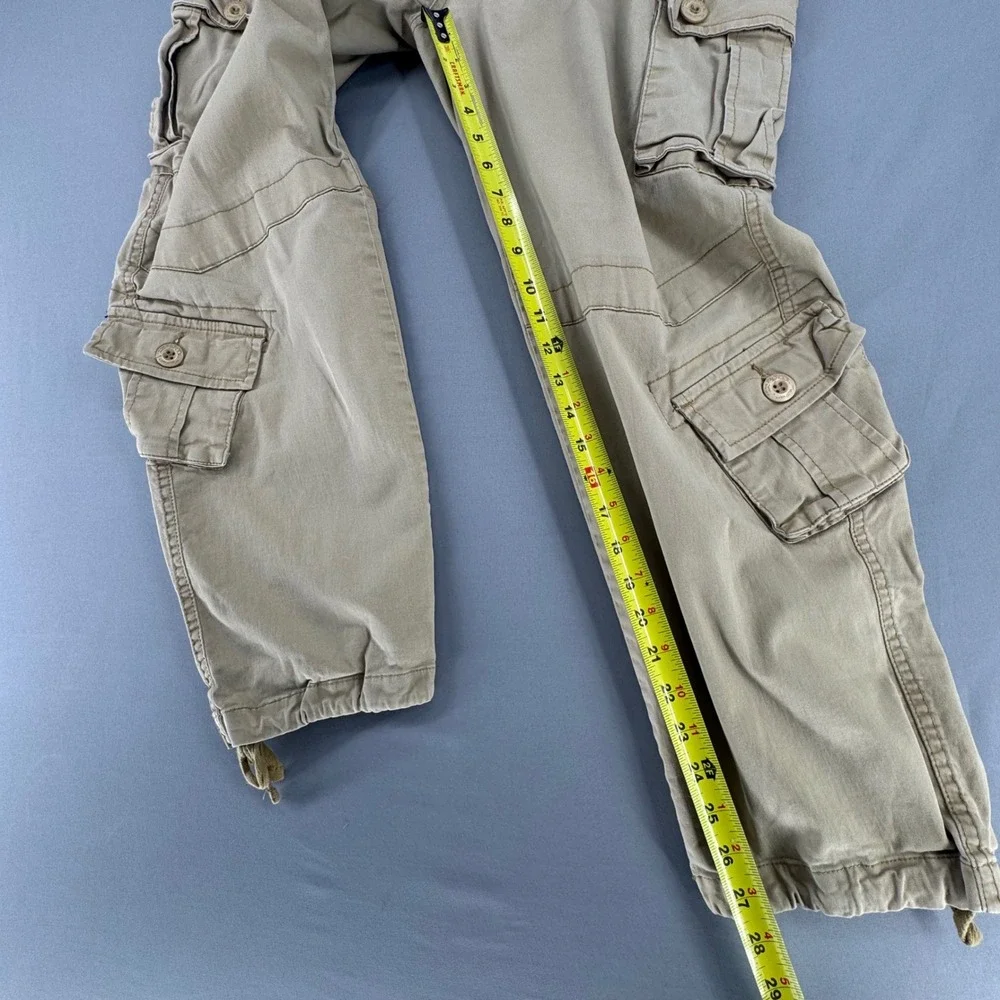 Vintage Mustway Cargo Pants Mens 36 Khaki Y2K Tactical Utility Gorpcore Baggy
